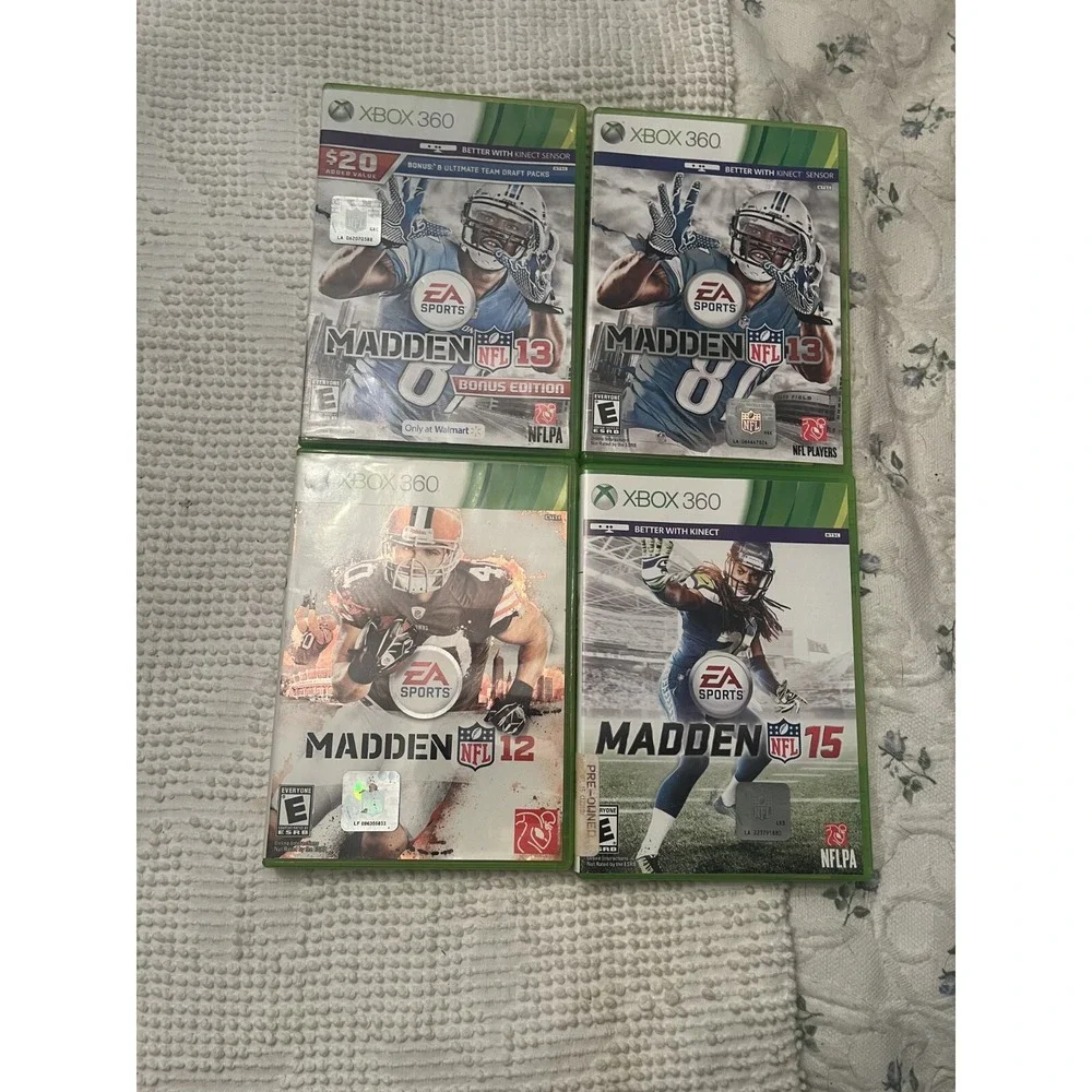 Xbox 360 Madden Lot of 4 2012, 2013, 2013, 2015